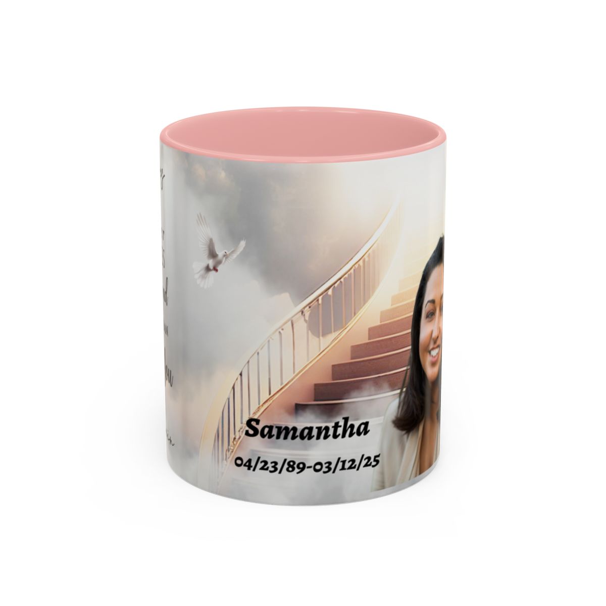 Personalized Memorial Coffee Mug with Custom Photo and Dates (11, 15oz)