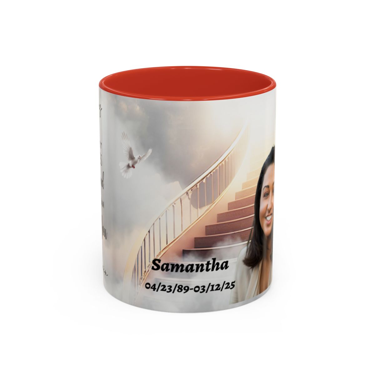 Personalized Memorial Coffee Mug with Custom Photo and Dates (11, 15oz)