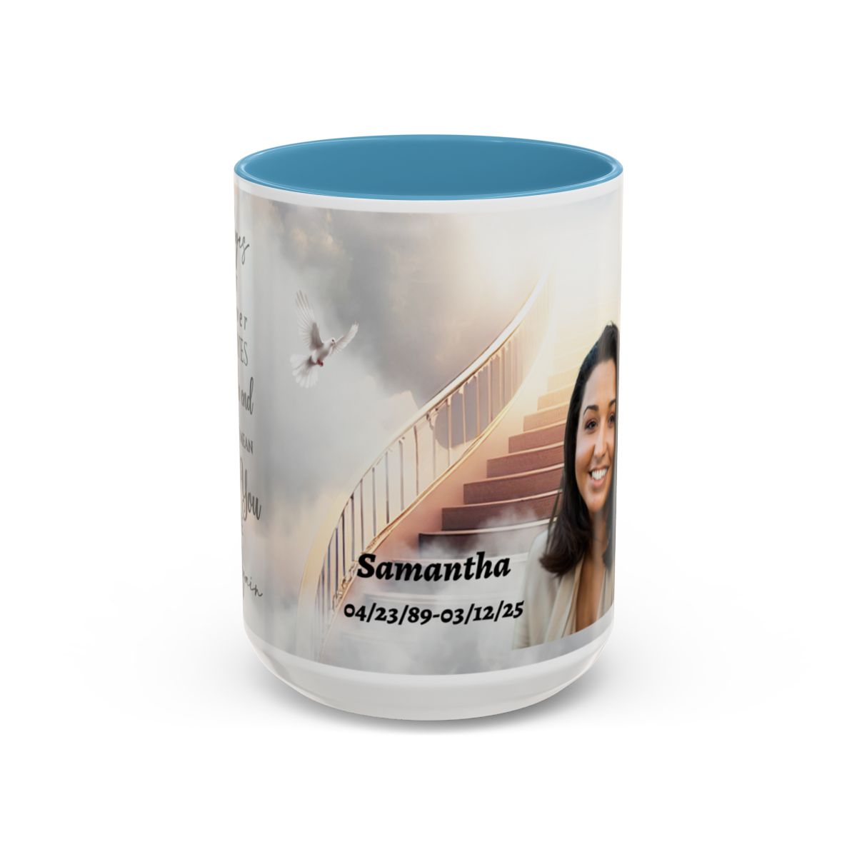 Personalized Memorial Coffee Mug with Custom Photo and Dates (11, 15oz)