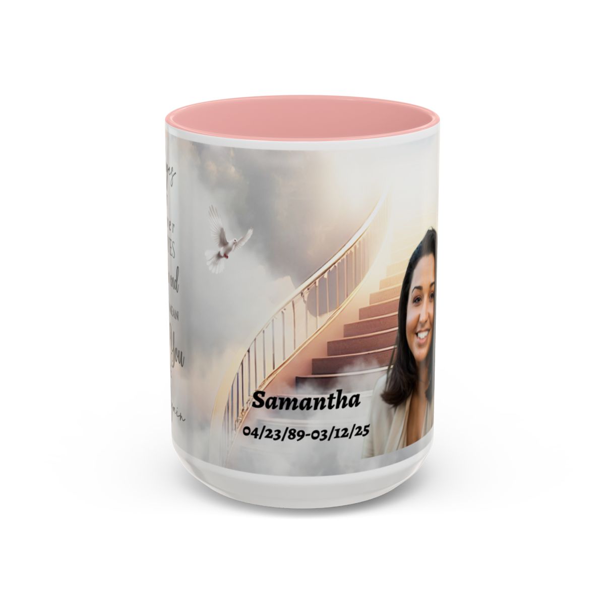 Personalized Memorial Coffee Mug with Custom Photo and Dates (11, 15oz)