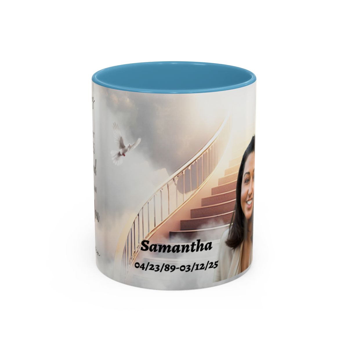 Personalized Memorial Coffee Mug with Custom Photo and Dates (11, 15oz)