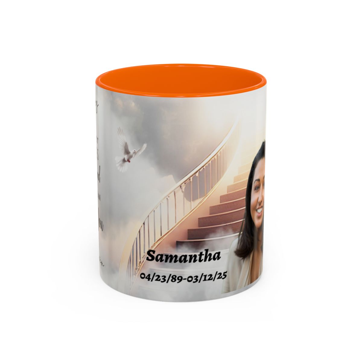 Personalized Memorial Coffee Mug with Custom Photo and Dates (11, 15oz)
