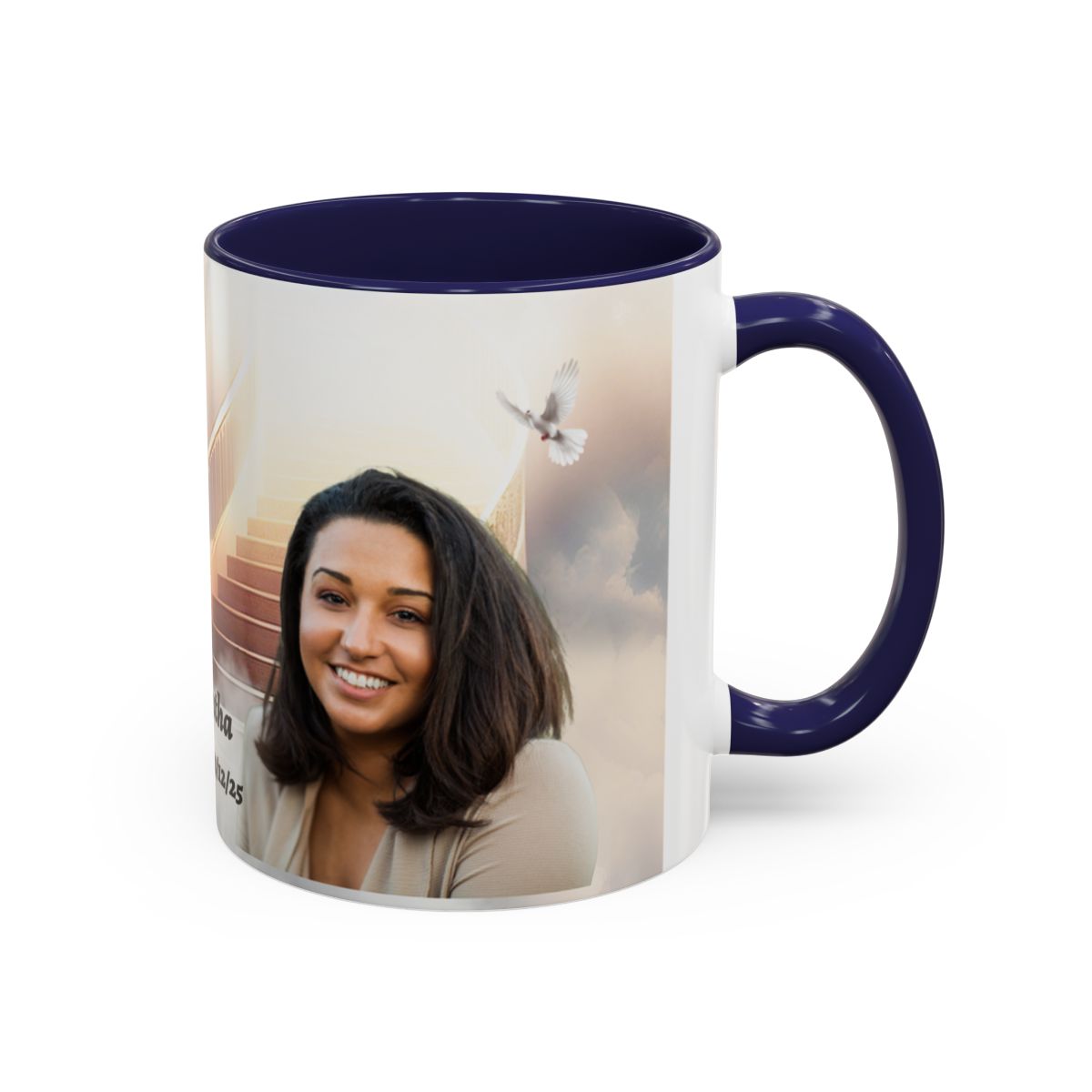 Personalized Memorial Coffee Mug with Custom Photo and Dates (11, 15oz)
