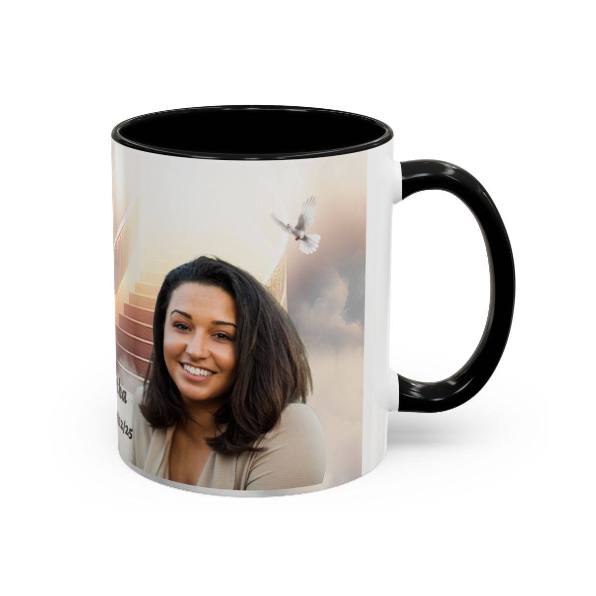 Personalized Memorial Coffee Mug with Custom Photo and Dates (11, 15oz)